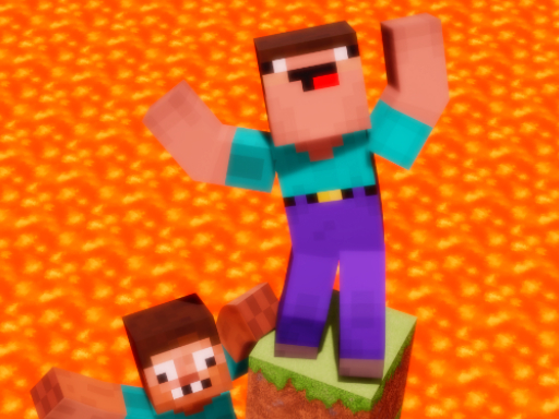 Noob vs Pro But Floor is Lava Minecraft gameplay preview