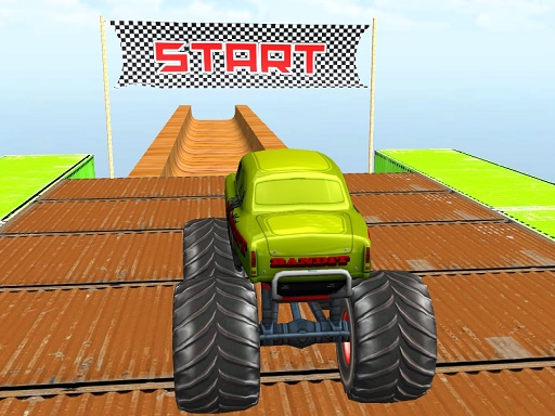 Monster truck stunts mega ramps gameplay preview